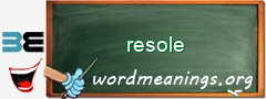 WordMeaning blackboard for resole